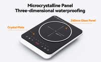 Table de cuisson électrique de grande taille pour la maison, cuisinière électrique portable 2000W, cuisinière à induction pour fondue