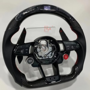 Accesorios Interiores Personalizados YLA, Volante de Fibra de Carbono Forjado para <span class=keywords><strong>Audi</strong></span> A4 A5 A6 C8 A7 A8 Q5 <span class=keywords><strong>Q7</strong></span> - Product Image 6