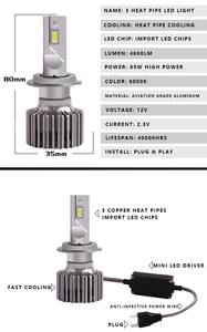 Phare à triple chaleur de voiture H1 H4 H7 H11 9005 9006 9012 phare à LED <span class=keywords><strong>51W</strong></span> 65W ampoules de phare à LED - Product Image 3