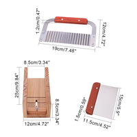 Ensemble d'outils de découpe de savon en pain de bois, moule à savon rectangulaire pour la fabrication de savon artisanal avec boîte en bois