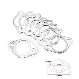 UNIVERSAL Stainless Steel Exhaust Pipe Gasket Downpipe To Catback Exhaust 2.5" 2 BOLTS GASKET