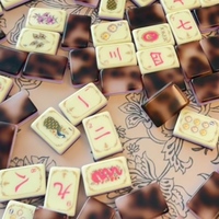 HanTai 2026 Nouveauté : Ensemble de tuiles de Mahjong américaines en acrylique gravé motif écaille de tortue violette avec tapis et supports – Cadeau idéal pour le jeu et le divertissement
