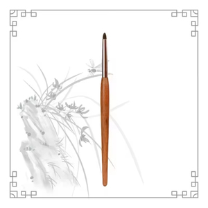 <span class=keywords><strong>Brocha</strong></span> <span class=keywords><strong>de</strong></span> Maquillaje para Ojos, Pincel Delineador Individual, Pelo <span class=keywords><strong>de</strong></span> Poni, Punta Plana y Angulada, Color Marrón, con Logotipo Personalizado - Product Image 3