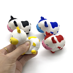 Custom Colors PU Foam Toys Cute Animals Cow Promotional Toys Children Squeeze Aniti-stress Anxious Relief Toys - Product Image 2