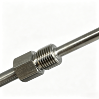 Industrial PT100 PT1000 Fixed Thread Platinum Thermometer Black PVC Cable Certified Quality RTD Economical Solution