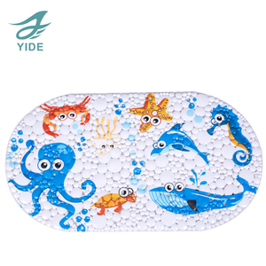 YIDE PVC <span class=keywords><strong>Hotel</strong></span> ducha animal delfín impresión impermeable alfombra dibujo animado colchón de baño - Product Image 4