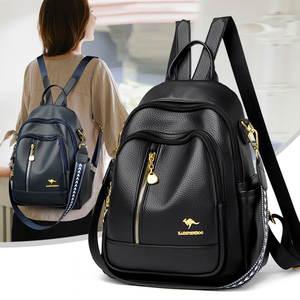 Factory Custom Ins Fashion <b>Backpack</b> Multipurpose Laptop Bag Girls Versatile PU Leather Schoolbag School Bag for Teenage Girls - Product Image 2