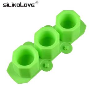 Moule en silicone pour pot de fleurs en béton, vase, cactus, forme géométrique polygonale circulaire à 3 trous, pour bricolage, bougie d'aromathérapie, décoration - Product Image 5