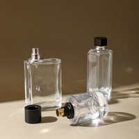 Botol semprot parfum segi enam kustom kosong bentuk khusus mewah grosir kaca bening 30ml 50ml 100ml kosmetik dengan kemasan kotak