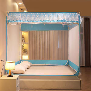 2024 nouvelle <span class=keywords><strong>moustiquaire</strong></span> assise au lit à fond complet trois portes princesse vent fermeture éclair yourte moustiquaires anti-chute - Product Image 2