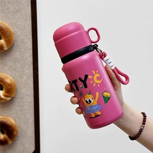 Cartoon Stainless Steel Vacuum <b>Flask</b> With Rope For Travel Camping 12-24 Hours Insulation Round Design - Product Image 3
