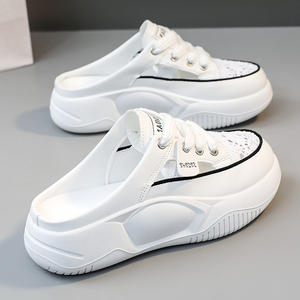 Zapatillas K8630 para mujer, medias zapatillas para mujer, suelas gruesas transpirables para aumentar la altura, sandalias versátiles para mujer - Product Image 6