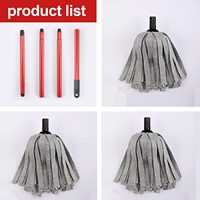 Matériel de nettoyage vadrouille usage domestique brosse en bois Brum Stick nettoyage avec bâton de vadrouille en bois fil métallique