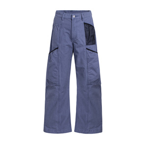 [JMWH] COUPURE Pantalon cargo court en coton durable, taille mi-haute, braguette zippée, devant plissé, multi-poches croisées, pour le travail et les jardiniers - Product Image 5