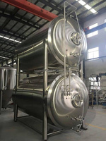TONSEN 1000L 2000L Réservoir Horizontal de Bière Lumineux – Cuve Professionnelle pour Stockage, Carbonatation et Distribution de Bière