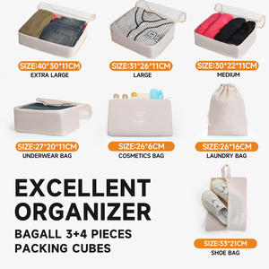 Borsa da viaggio di grande capacità in sette pezzi Set di abbigliamento Multi-Size imballaggio per bagagli custodia antipolvere custodia - Product Image 3