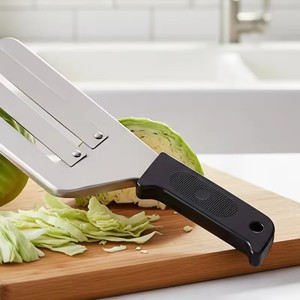 Cuchillo de pelar de doble hoja de acero inoxidable al por mayor, rebanador, triturador, cortador de repollo, picador manual de verduras para ensalada de repollo en la cocina - Product Image 5