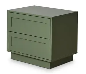 厂家批发鼠尾草绿色床头柜高光床头柜收纳器床头柜带2个抽屉