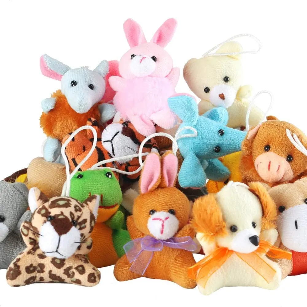 32 Pack Mini Animal Plush Toy Party Favors Small Plush Stuffed Animals for Birthday Easter Basket Stuffers