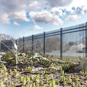 Valla Tubular Negra con Recubrimiento en Polvo Personalizable, Paneles de Valla de Acero Inoxidable, Valla de Seguridad para Casa - Product Image 5