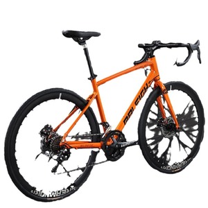Vélo de route en alliage d'aluminium, vélo à vitesse variable, double frein à disque, vélo de course pour adultes, adolescents, étudiants, fourche - Product Image 1