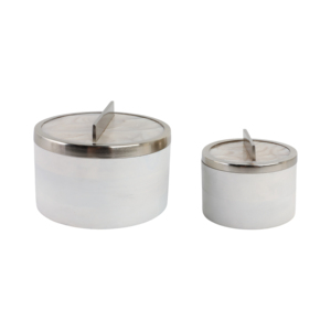 Scatole Decorative Rotonde con Coperchio Rimovibile per Arredamento Casa, Organizzatore per Gioielli e Ricordi, Design Minimalista per Tavolo Console - Product Image 3