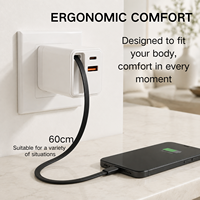Chargeur mural rapide GaN 80W avec câble rétractable, adaptateur PD PPS pour téléphone et ordinateur portable, vente en gros, personnalisation des couleurs OEM