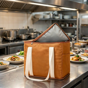 Bolsa Térmica para Alimentos de Fábrica, No Tejida, Gran Capacidad, Duradera, Reutilizable, con Logotipo Personalizado, para Repartidores de Comida Caliente - Product Image 1