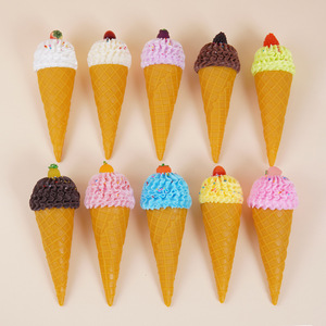 Juguete de máquina de garras con cono de helado de crema de frutas simulada, decoración para tienda de té con leche, helado simulado con efecto de onda - Product Image 2