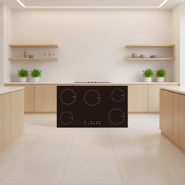 High End 5 Burner Heating Zones Built-in Induction Electric Ceramic Cooker Hob Infrared Cooktops with Safety Protection