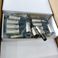 Connecteurs de câble audio XLR mâle 3 broches GTE (isolés en plastique et métal noir) avec bornes Cannon