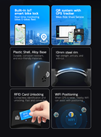Kunci Anti Maling Sepeda Elektronik Desain Baru Harga Grosir Tahan Air IP67 2G/3G/4G/5G/Wifi/RFID Kontrol Server Aplikasi Ble