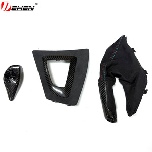 BMW F20 F21 F22 F23 M 퍼포먼스 1 2 시리즈용 알칸타라 부츠 카본 파이버 내장 액세서리가 포함된 3피스 주차 브레이크 핸들 - Product Image 5