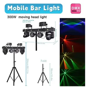 TIITEE Luces de DJ Profesionales Portátiles Equipo de Discoteca para DJ Gig Bar 2 Piezas de Barra Par LED 6x5W RGBW 4 en 1 para Iluminación de Escenario con Soporte - Product Image 3