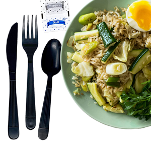 جودة عالية المتاح شوكة بلاستيكية وملعقة الثقيلة مجموعة أدوات المائدة - Product Image 6