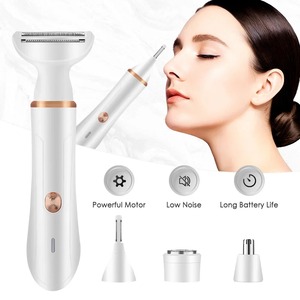 Depiladora 4 en 1 indolora para mujer, afeitadora eléctrica recargable, recortadora de vello nasal, máquina de afeitar para depilación corporal - Product Image 3