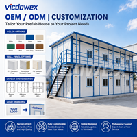 VICDOWEX Bâtiment préfabriqué modulaire contemporain de type K à installation rapide pour bureaux de chantier et camps