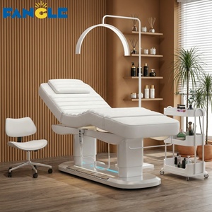 Lit <span class=keywords><strong>de</strong></span> beauté électrique <span class=keywords><strong>de</strong></span> luxe blanc en cuir, lit <span class=keywords><strong>de</strong></span> massage, lit <span class=keywords><strong>de</strong></span> soin du visage et des cils à 4 moteurs avec lumières, ensemble <span class=keywords><strong>de</strong></span> mobilier <span class=keywords><strong>de</strong></span> salon - Product Image 1