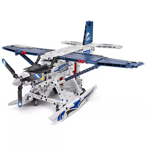 Khuôn Vua 15014 điều khiển từ xa máy bay trực thăng mô hình Bộ dụng cụ kỹ thuật RC không khí Máy bay chiến đấu máy bay khối xây dựng cho trẻ em Xmas Quà Tặng - Product Image 1