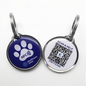 Porte-clés RFID NFC miniature étanche personnalisé avec <span class=keywords><strong>puce</strong></span> NTAG213/215/216/424 13,56 MHz, anti-perte pour animaux de compagnie (chats, chiens) - Product Image 6