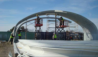 Maison en acier Kits de cabane Quonset et bâtiment en arc Quonset Toit en métal Joint à vis Toit en métal Écrou et boulon de bâtiment Panneau Hut