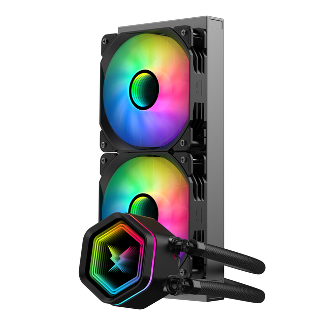 Ruix 240mm Black PC CPU Cooler with 3pin Power Interface DIY Computer Case Radiator for PC Fixed Color