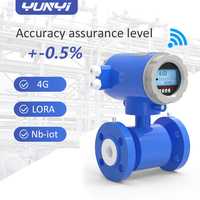 Débitmètre électromagnétique sans fil Yunyi en acier inoxydable DN50-DN300 IP68 avec sortie LoRaWAN certifié MID pour l'eau OEM