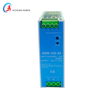NDR-120-12 120W AC/DC 85-264V Input 12V 10A Catu Daya Switching Din Rail Industri Tunggal IP65 Casing Logam untuk Sistem CCTV