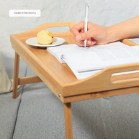 Plateau de petit déjeuner pieds pliants plateau de lit plateaux d'ordinateur décoration plateau de lit en bambou Table d'ordinateur portable avec pieds pliants
