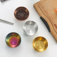 Bol à sauce en acier inoxydable doré pour hôtel et restaurant de luxe avec finition polie miroir et petit ensemble de ramequins à condiments