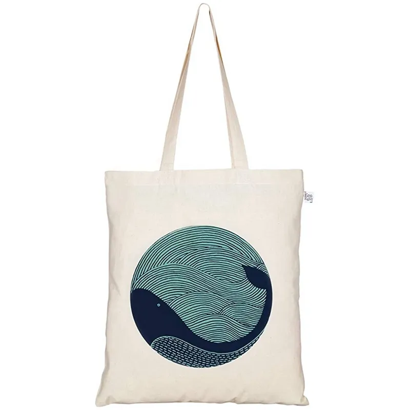 Heopono Environmental Cute Soft Reusable Handbags Canvas Shopping Groceries Ladies Shopping Popular Designer Tote Bags