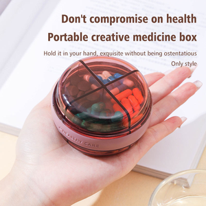 8コンパートメントポータブル医学2層ピルボックスピルボックスポータブル医学ディスペンサー週7日 - Product Image 2