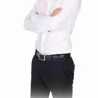 Gentleman Casual Waist Belt Cowhide Genuine Leather Strap with High Quality Rhinestone Automatic Style