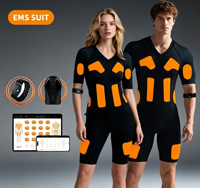 Ticari Kablosuz EMS Antrenman Kıyafeti Bluetooth Uygulamalı Profesyonel Spor Salonu Stüdyosu Tüm Vücut Fitness Ekipmanı